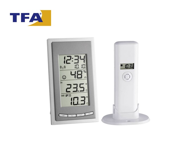 Draadloze thermo- en hygrometer TFA Diva | dkmtools