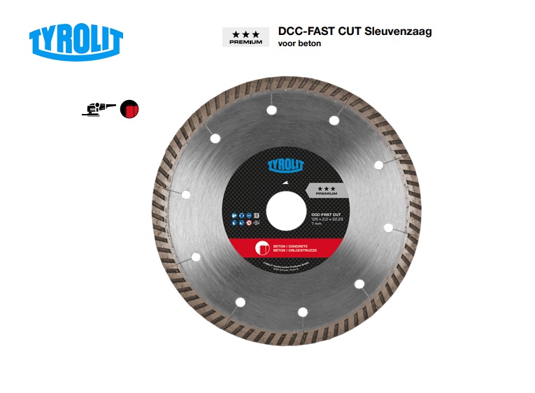 Sleuvenzaag voor beton DCC-FAST CUT | dkmtools