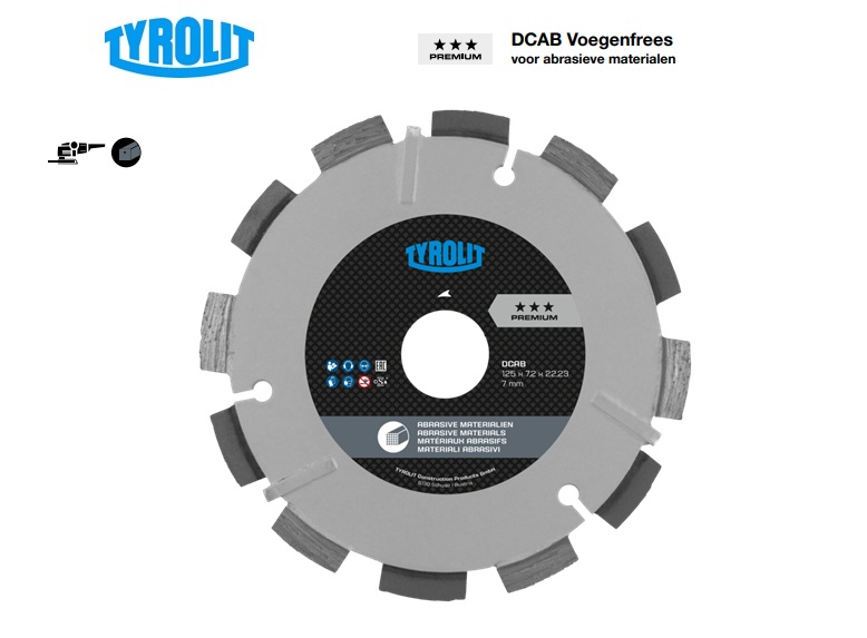 Voegenfrees voor abrasieve materialen DCAB | dkmtools