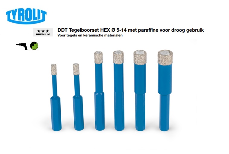 Tegelboorset DDT HEX | dkmtools