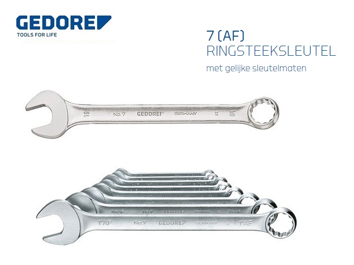 Gedore 7 AF Ringsteeksleutel inch maten | dkmtools