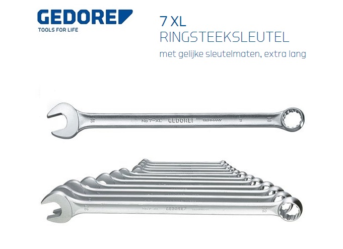 Ringsteeksleutel extra lang 7 XL Gedore | DKMTools - DKM Tools