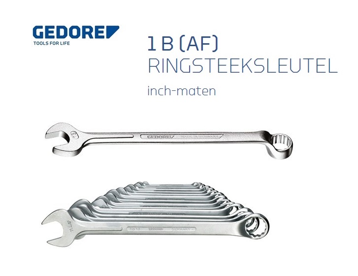 Gedore 1 B AF.Ringsteeksleutel inch maten | dkmtools