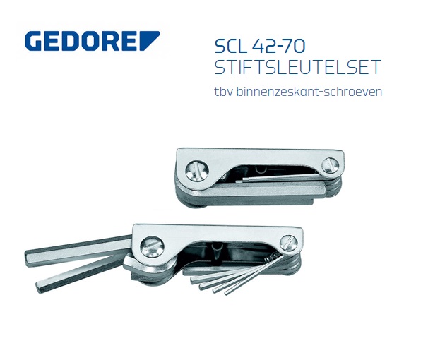 Gedore SCL 42-70 Stiftsleutelset uitklaphouder | dkmtools