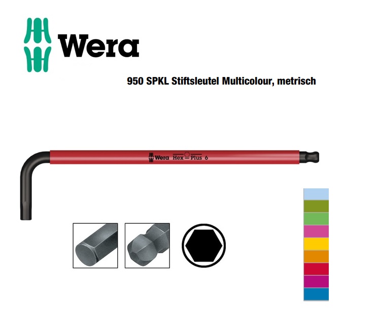 Wera 950 SPKL Stiftsleutel Multicolour | dkmtools