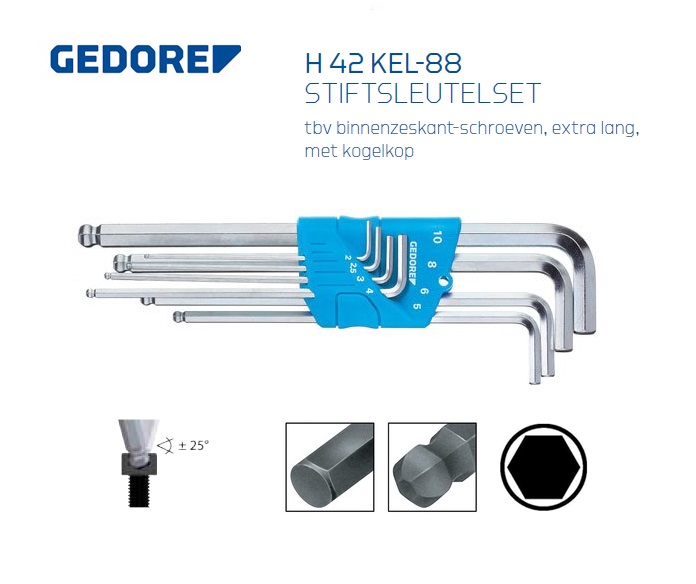 Gedore H 42 KEL-88 Stiftsleutelset | DKMTools - DKM Tools