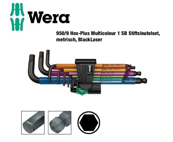 Wera 950-9 Hex-Plus Multicolour Inbussleutelset | DKMTools - DKM Tools