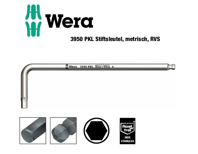 Wera 3950 PKL Stiftsleutel rvs | DKMTools - DKM Tools