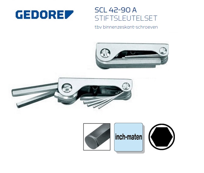 Gedore SCL 42-90 A Stiftsleutel set inch | DKMTools - DKM Tools