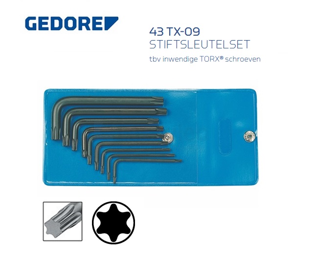 Gedore 43 TX-09 Inbuslseutel set TORX | dkmtools