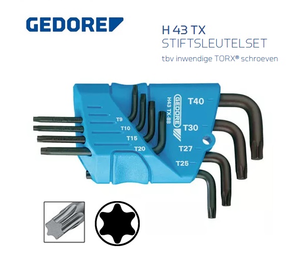 Gedore H 43 TX Inbuslseutel set TORX | dkmtools