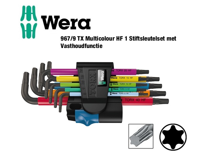 Wera 967 SL TORX HF Inbussleutelset kleurcode | dkmtools