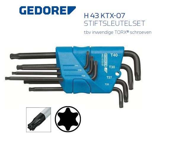 Gedore H 43 KTX-07 Stiftsleutelset | dkmtools