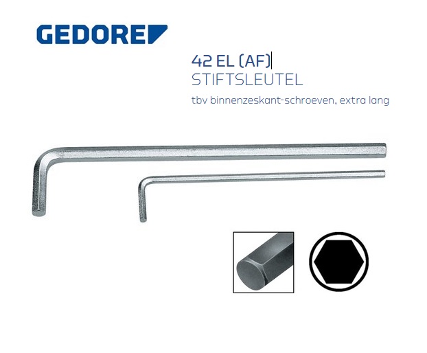 Gedore 42 EL AF Stiftsleutel extra lang | dkmtools