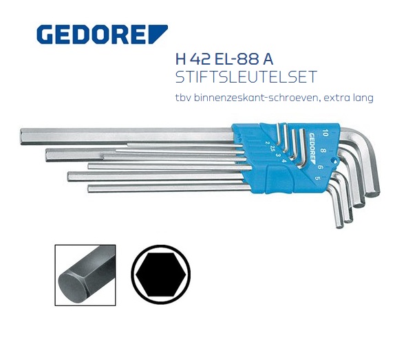 Gedore H 42 EL-88 A Stiftsleutelset Inch | dkmtools