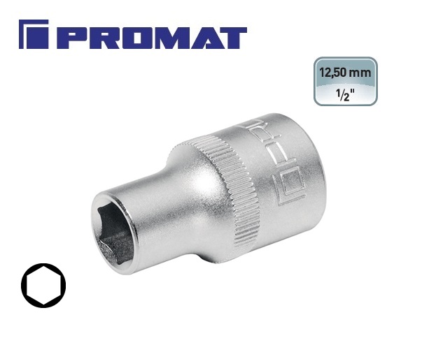 Dopsleutel 6 kant 12.5mm Promat | dkmtools