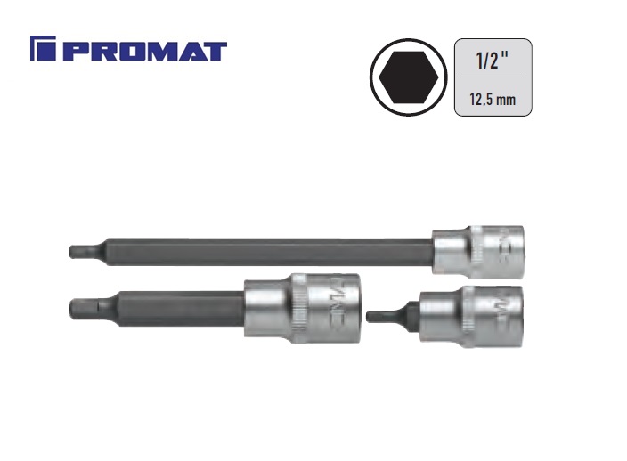 Dopsleutel inbus 12,50mm 6 Kant | dkmtools