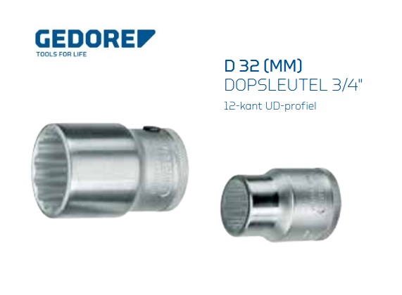 Gedore D 32.Dopsleutel 20mm | dkmtools