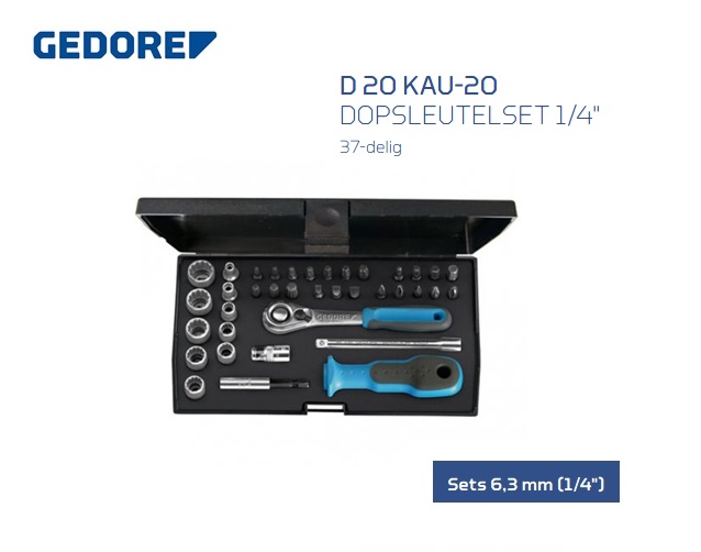 Gedore D 20 KAU-20 Dopsleutelset | dkmtools