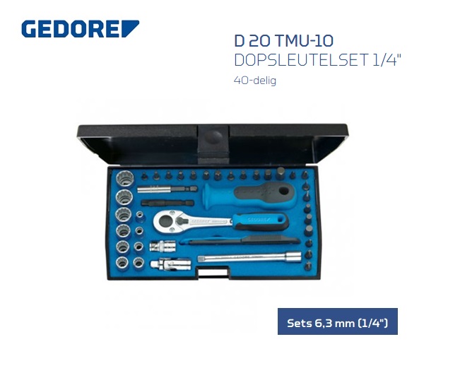 Gedore D 20 TMU-10 Dopsleutelset | dkmtools