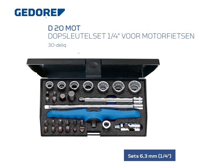 Gedore D 20 MOT Dopsleutelset | dkmtools