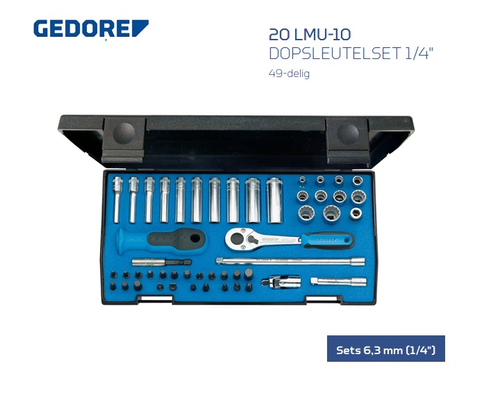 Gedore 20 LMU-10 Dopsleutelset | dkmtools