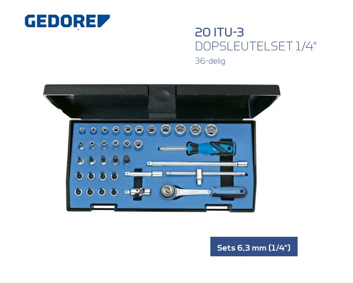 Gedore 20 ITU-3 Dopsleutelset | dkmtools