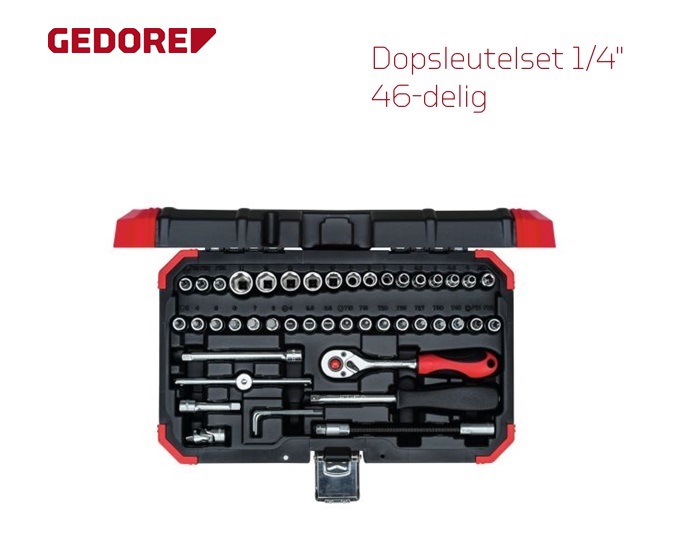 Gedore Red Dopsleutelset 1/4 Metrisch 46 Delig | dkmtools