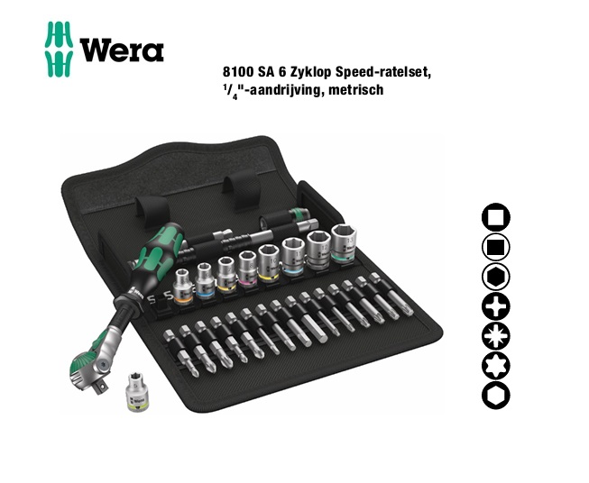 Wera 8100 SA 6 Dopsleutelset | dkmtools