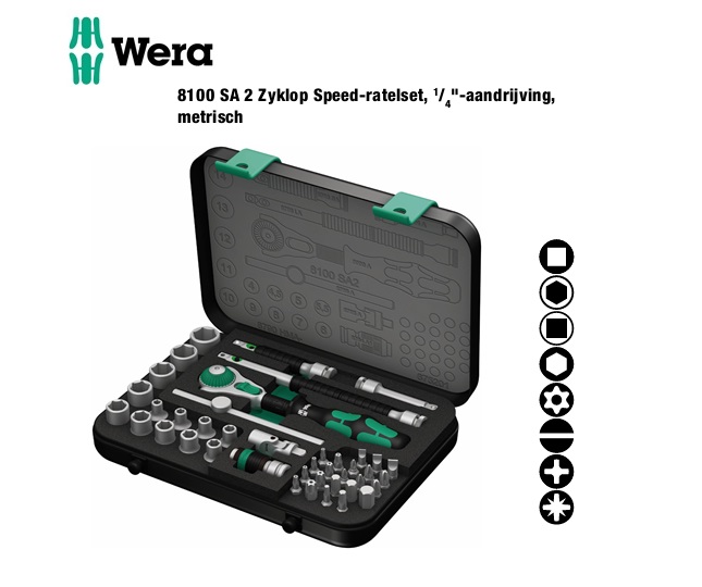 Wera 8100 SA 2 Dopsleutelset | dkmtools