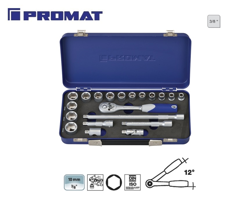 Promat Doppenset 20 delig 10mm | DKMTools - DKM Tools