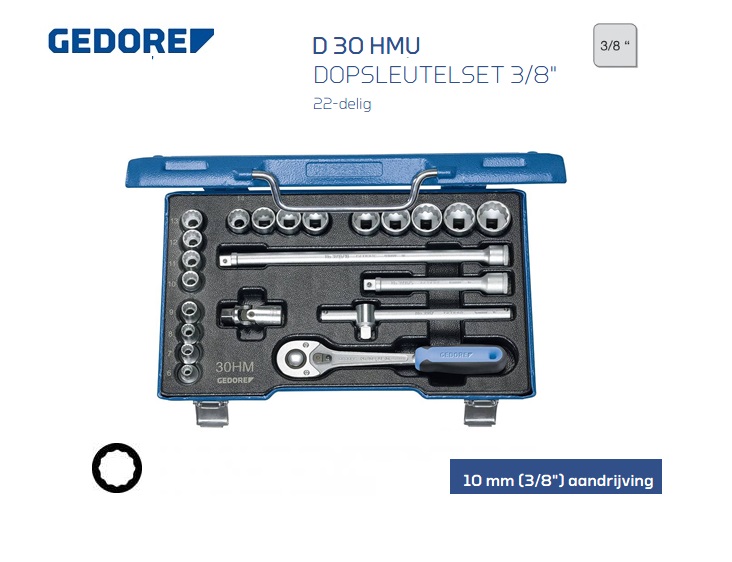 Gedore D 30 HMU-10 Dopsleutelset 10mm | DKMTools - DKM Tools