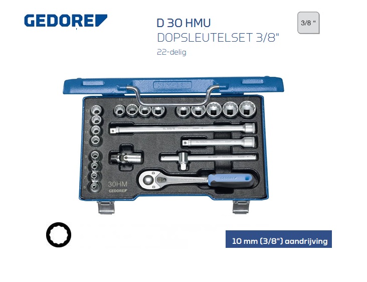 Gedore D 30 HMU-10 Dopsleutelset 10mm | dkmtools