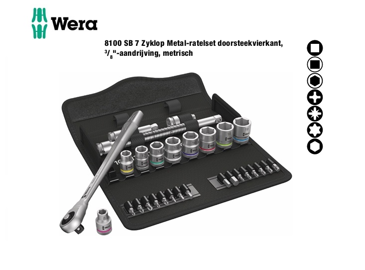 Wera 8100 SB 7 Dopsleutelset | dkmtools