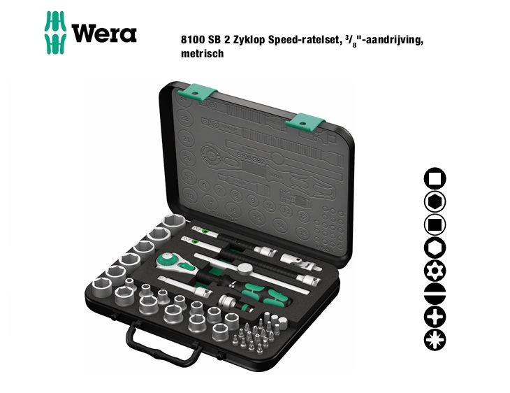 Wera 8100 SB 2 Dopsleutelset | dkmtools