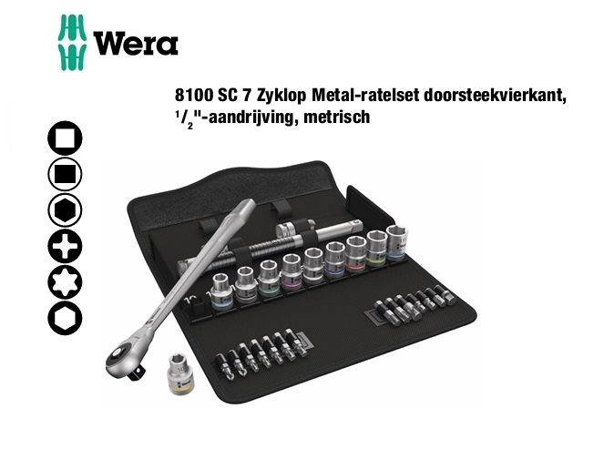 Wera 8100 SC 7 Dopsleutelset | dkmtools