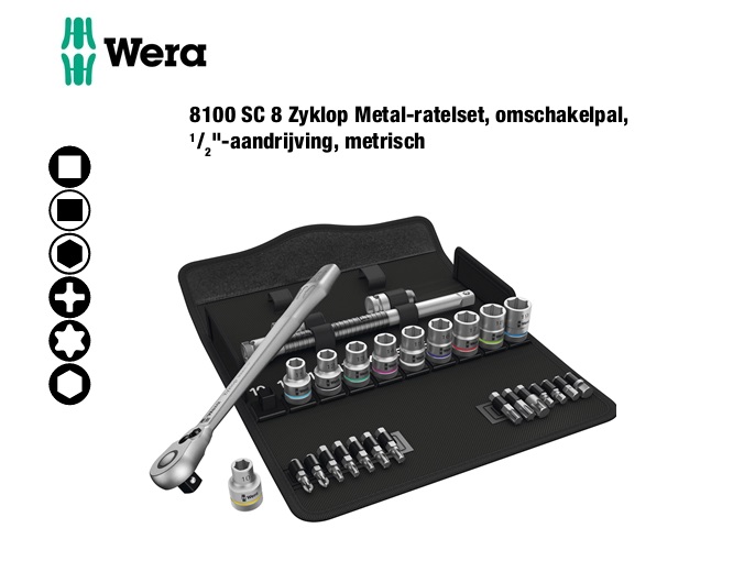 Wera 8100 SC 8 Dopsleutelset | dkmtools