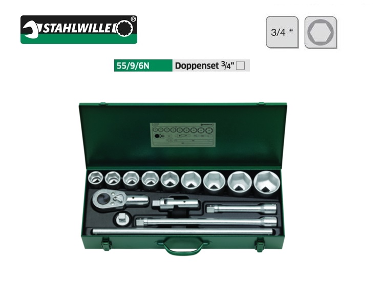 Stahlwille Dopsleutelset 15 delig 20,0 mm | dkmtools