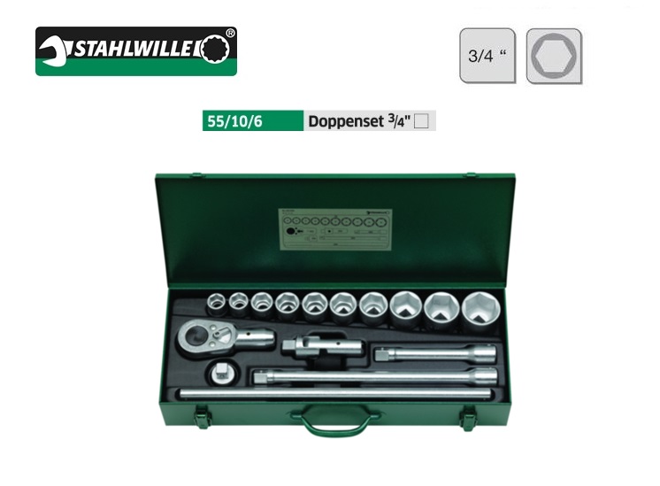 Stahlwille Dopsleutelset 16 delig 20,0 mm | dkmtools