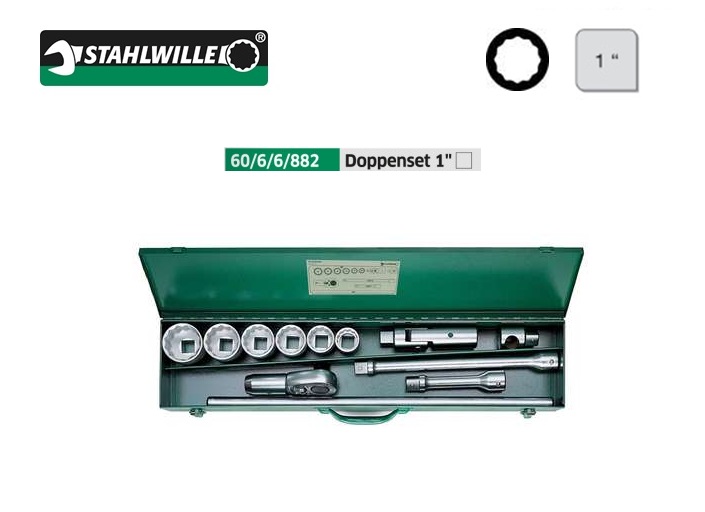 Stahlwille Dopsleutelset 12 delig 25,0 mm | dkmtools