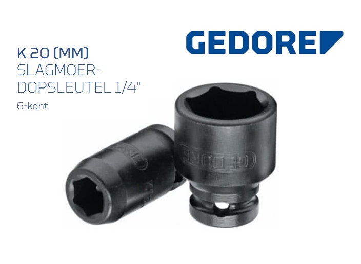 Gedore K 20 Slagmoerdopsleutel 6,3 | dkmtools