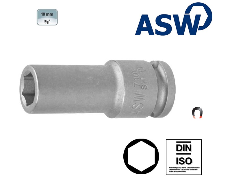 ASW Krachtdop 10.0 mm veermagneet lang | dkmtools