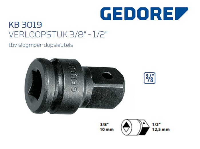 Gedore KB 3019 Verloopstuk | dkmtools