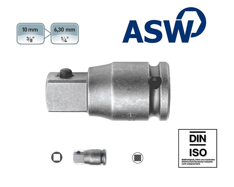 ASW Krachtverloopstuk 10.0 mm | dkmtools