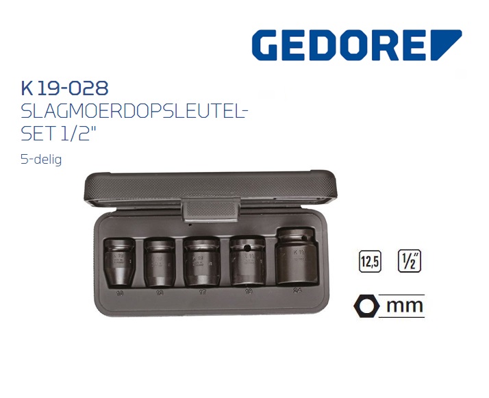 Gedore K 19-028 Slagmoerdopsleutelset | dkmtools