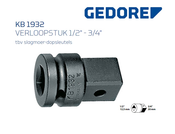 Gedore KB 1932 Verloopstuk | dkmtools