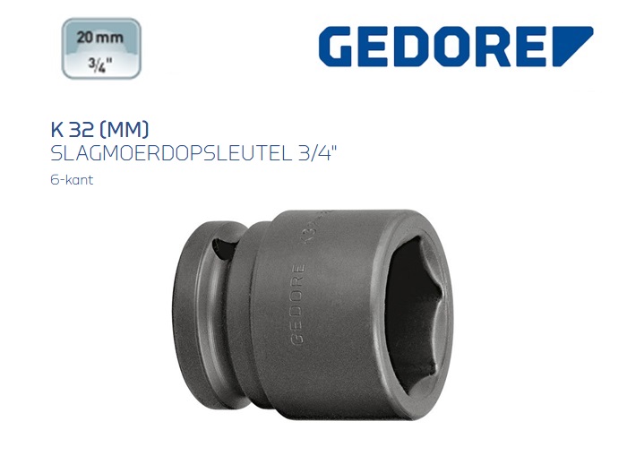 Gedore K 32 Slagmoerdopsleutel 19.0mm | dkmtools