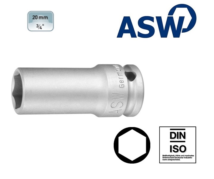 ASW Krachtdop 19.0 mm Lang | dkmtools