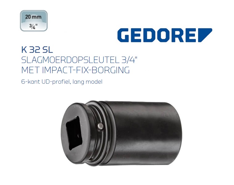 Gedore K 32 SL Slagmoerdopsleutel lang | dkmtools