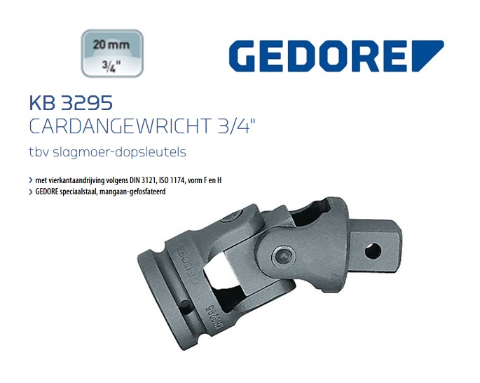 Gedore KB 3221 Cardangewricht 19.0 mm | dkmtools